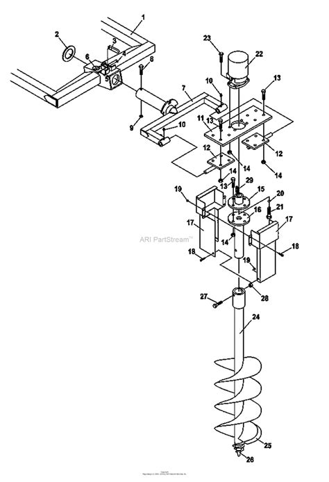 skid steer auger parts diagram